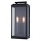 Vaxcel Hampton 2 Light 15.5-in H Black Indoor Outdoor Wall Lantern Fixture with Clear Glass T0706 - alternate 5